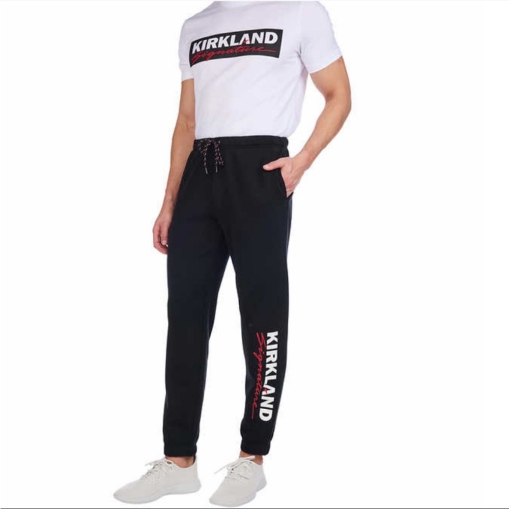 Kirkland Signature Men's Logo Jogger, Black (size : 3XL) - Picture 1 of 6